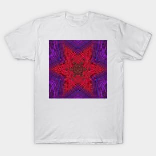 Weave Mandala Red and Purple T-Shirt